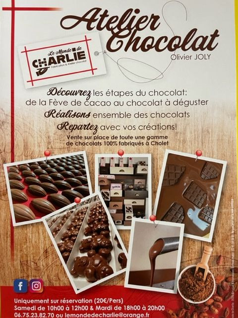 Atelier chocolat Le Monde de Charlie cholet