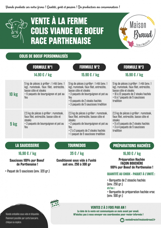 Vente directe à la ferme - © Maison Braud Maison Braud vente directe à la ferme maulévrier