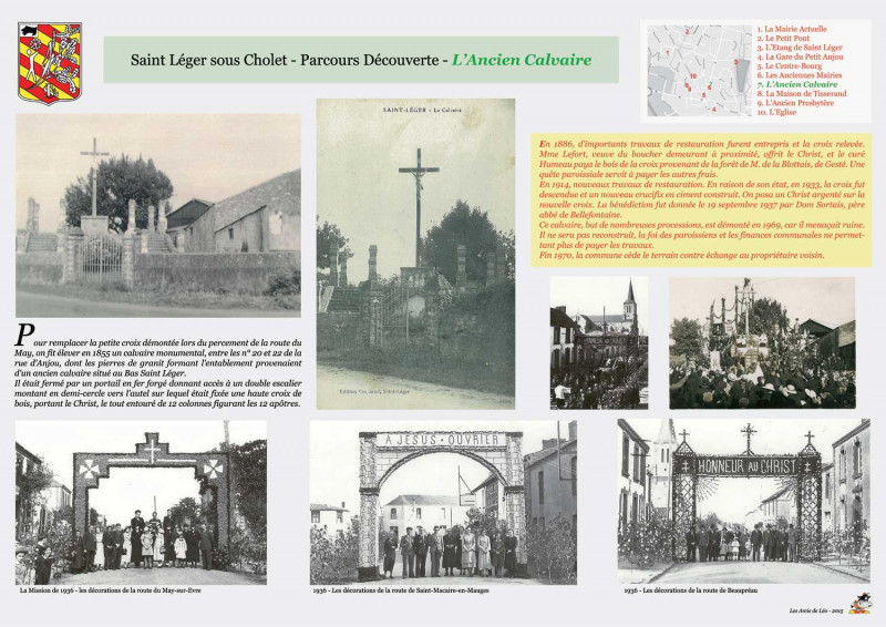 Promenons-nous à Saint-Léger-Sous-Cholet : panneau explicatif l'ancien calvaire - © Sandrine Berquet Promenons-nous à Saint-Léger-Sous-Cholet : panneau explicatif l'ancien calvaire