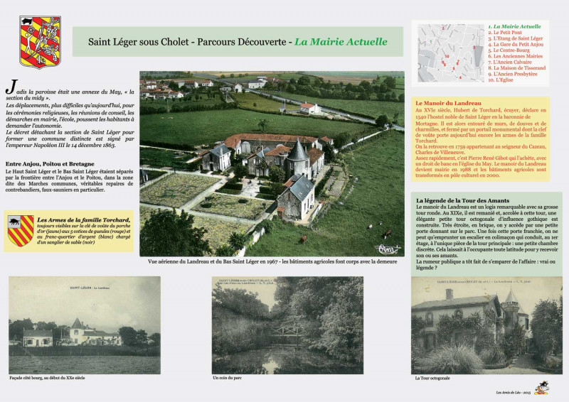 Promenons-nous à Saint-Léger-Sous-Cholet : panneau explicatif la mairie - © Sandrine Berquet Promenons-nous à Saint-Léger-Sous-Cholet : panneau explicatif la mairie