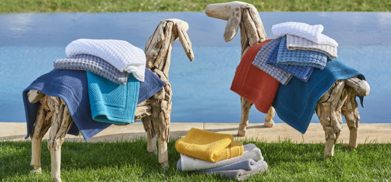 Tapis de bain - © Sté Garnier Thiebault Le grenier du tissage linge de maison la séguinière