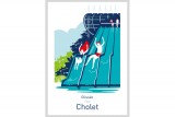Carte postale Illustrée Glisséo - Cholet