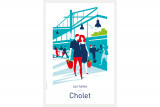 Carte postale Illustrée Les Halles - Cholet