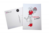Lot de 6 cartes postales Rouge Collection