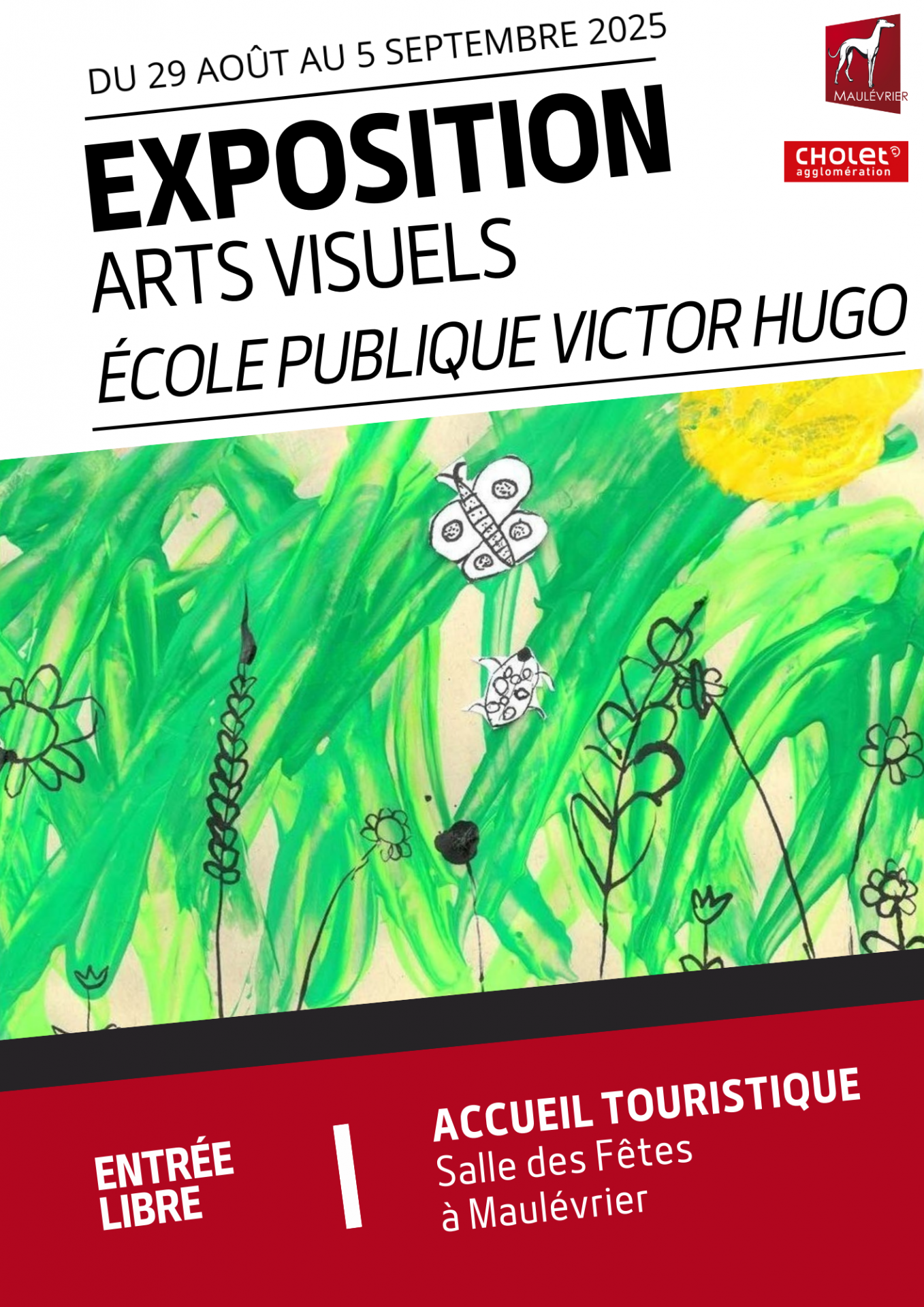 Affiche Expositions arts visuels ecole victor hugo maulévrier