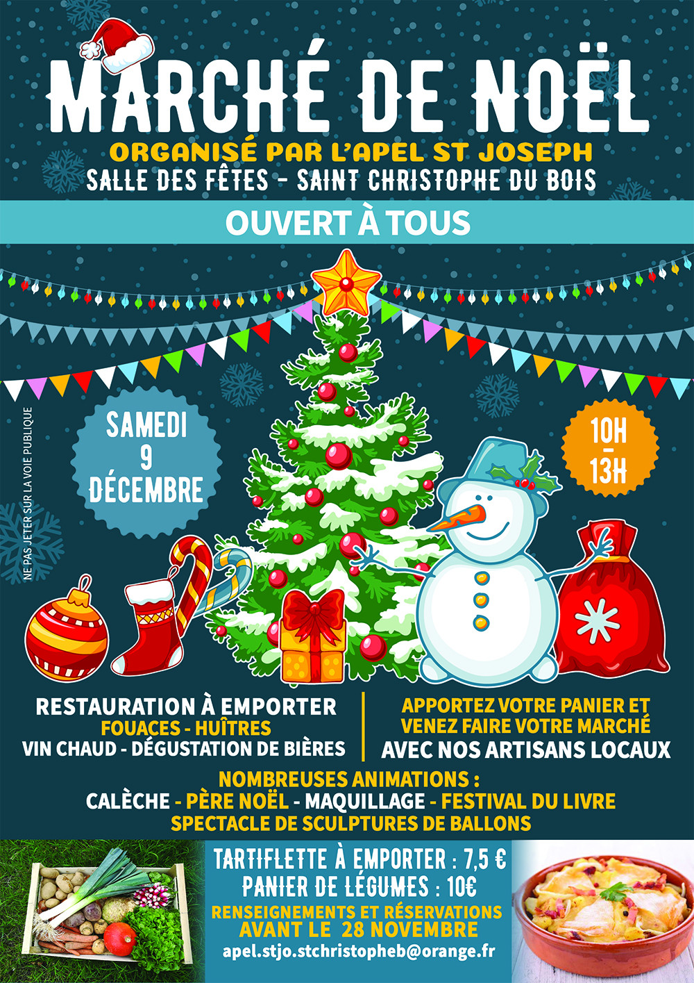 marché noël st christophe du bois