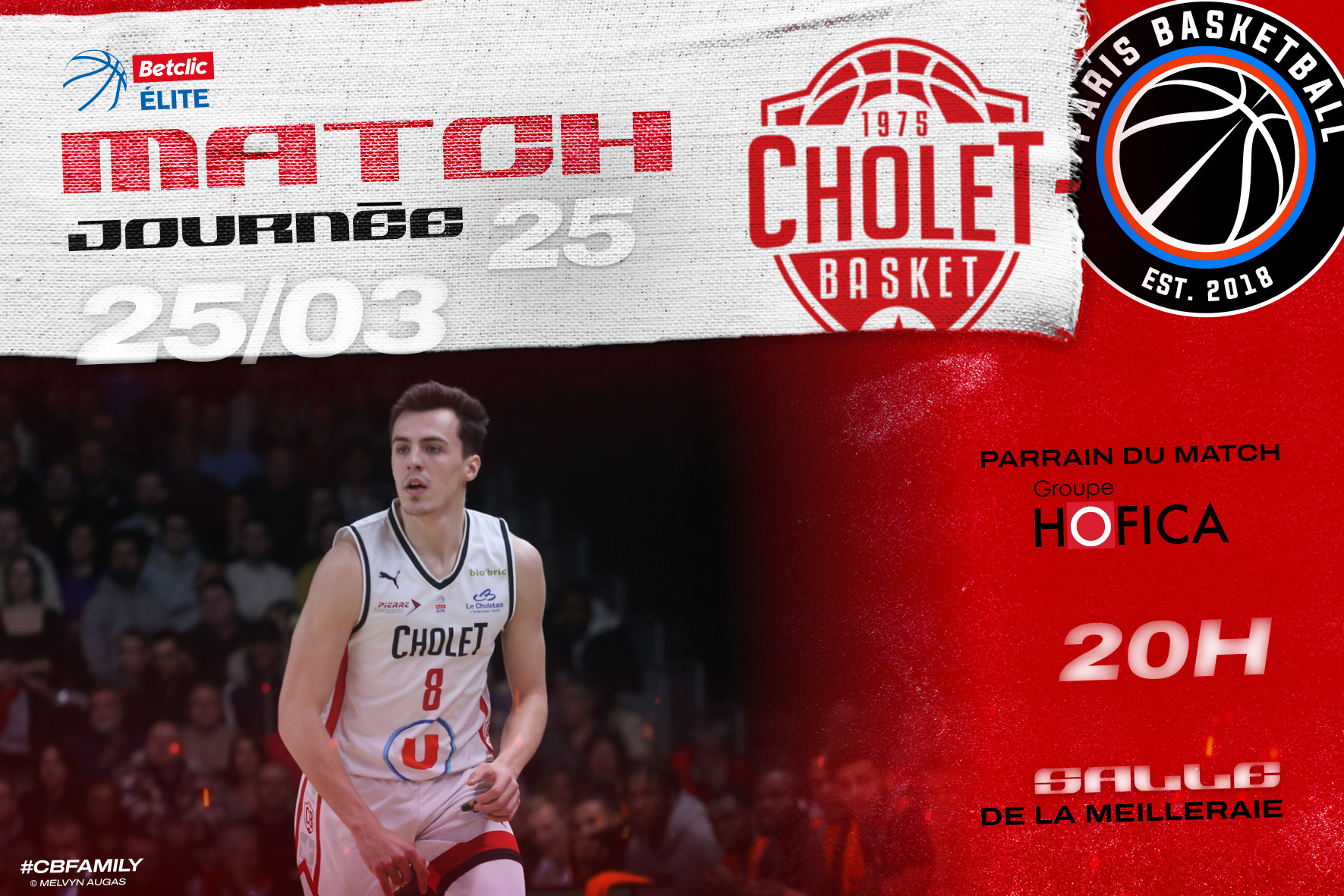 match cholet basket vs paris