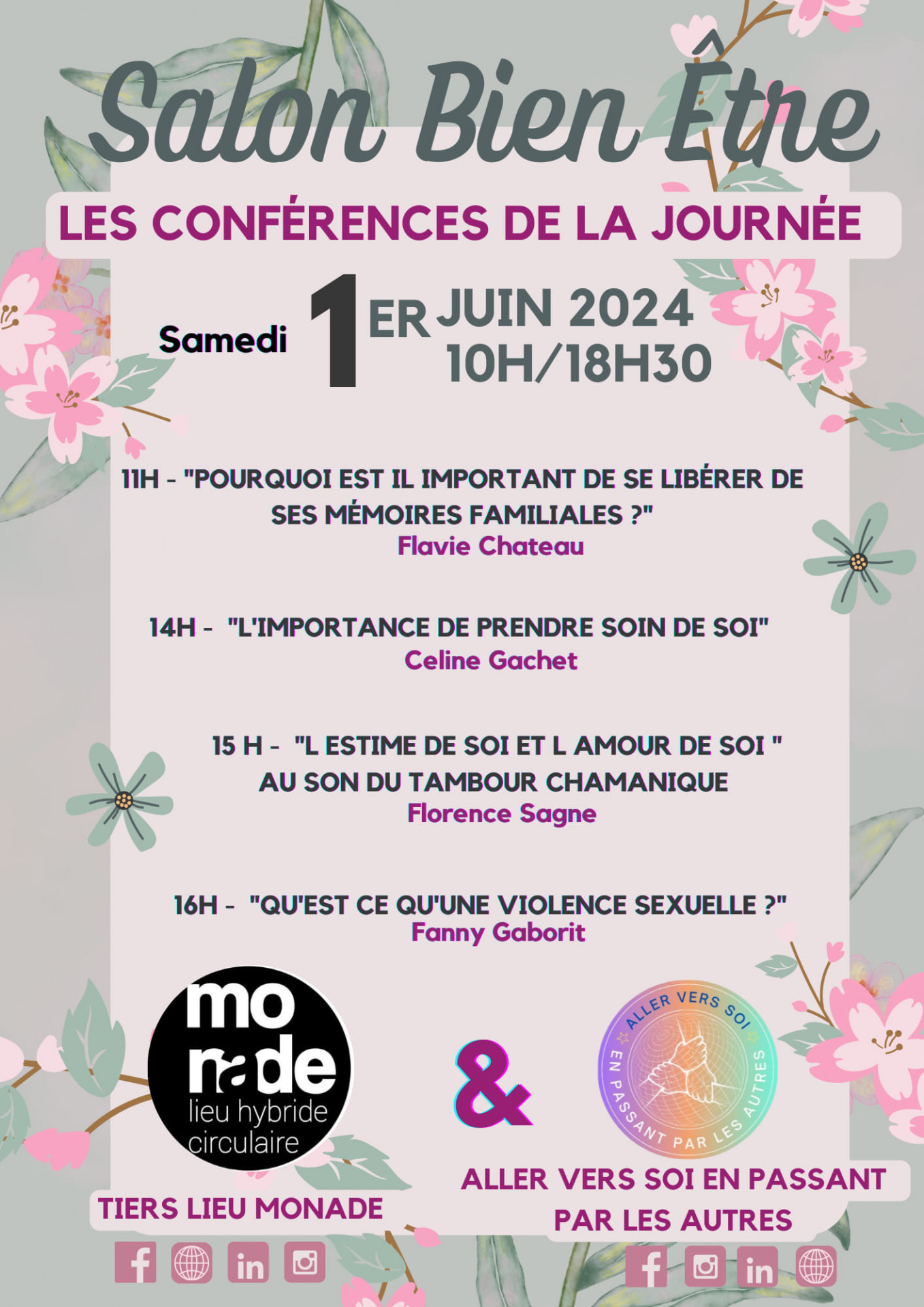 salon bien etre conférences 1 juin cholet