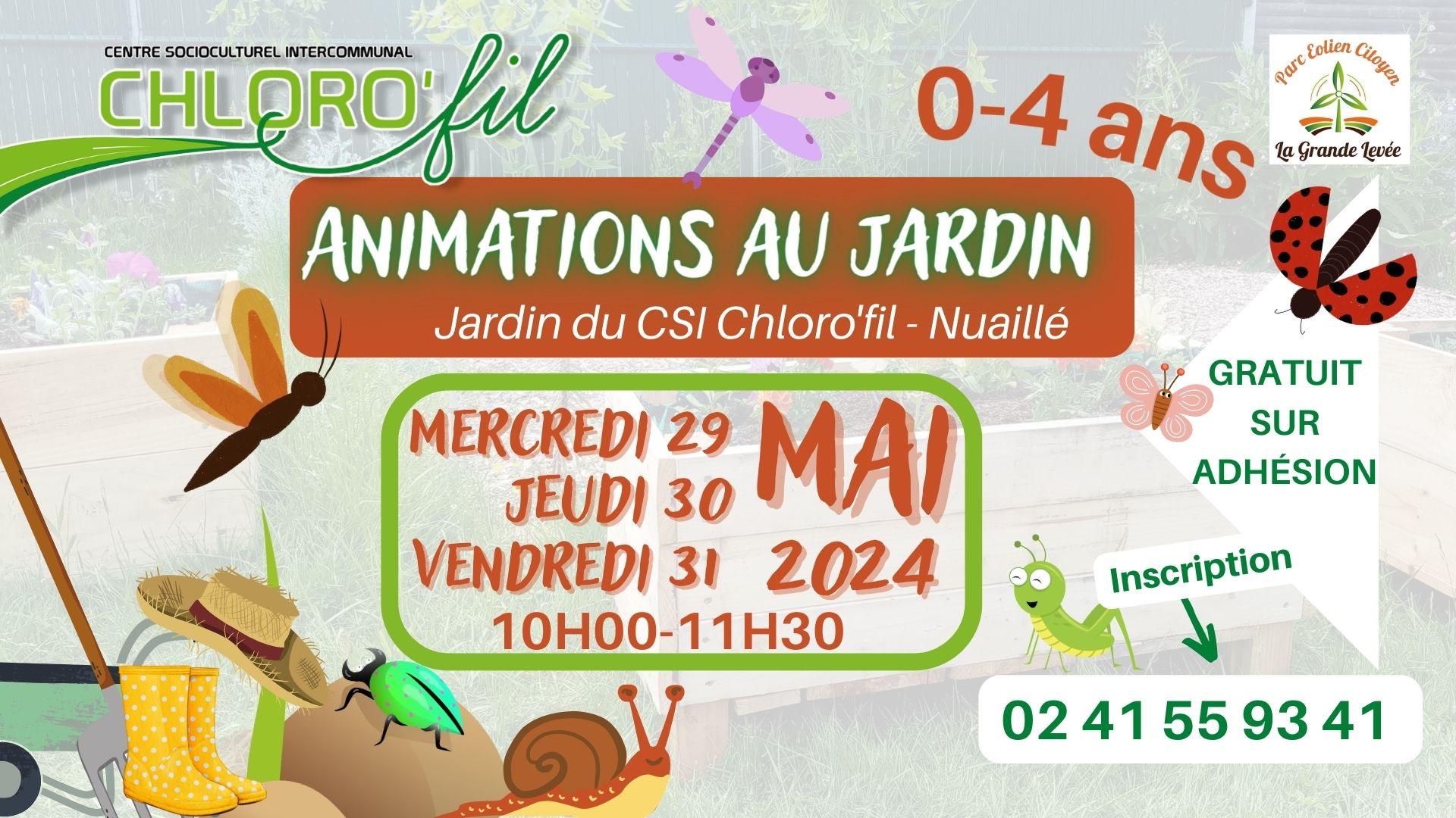 Animations au jardin du 29 au 31 mai