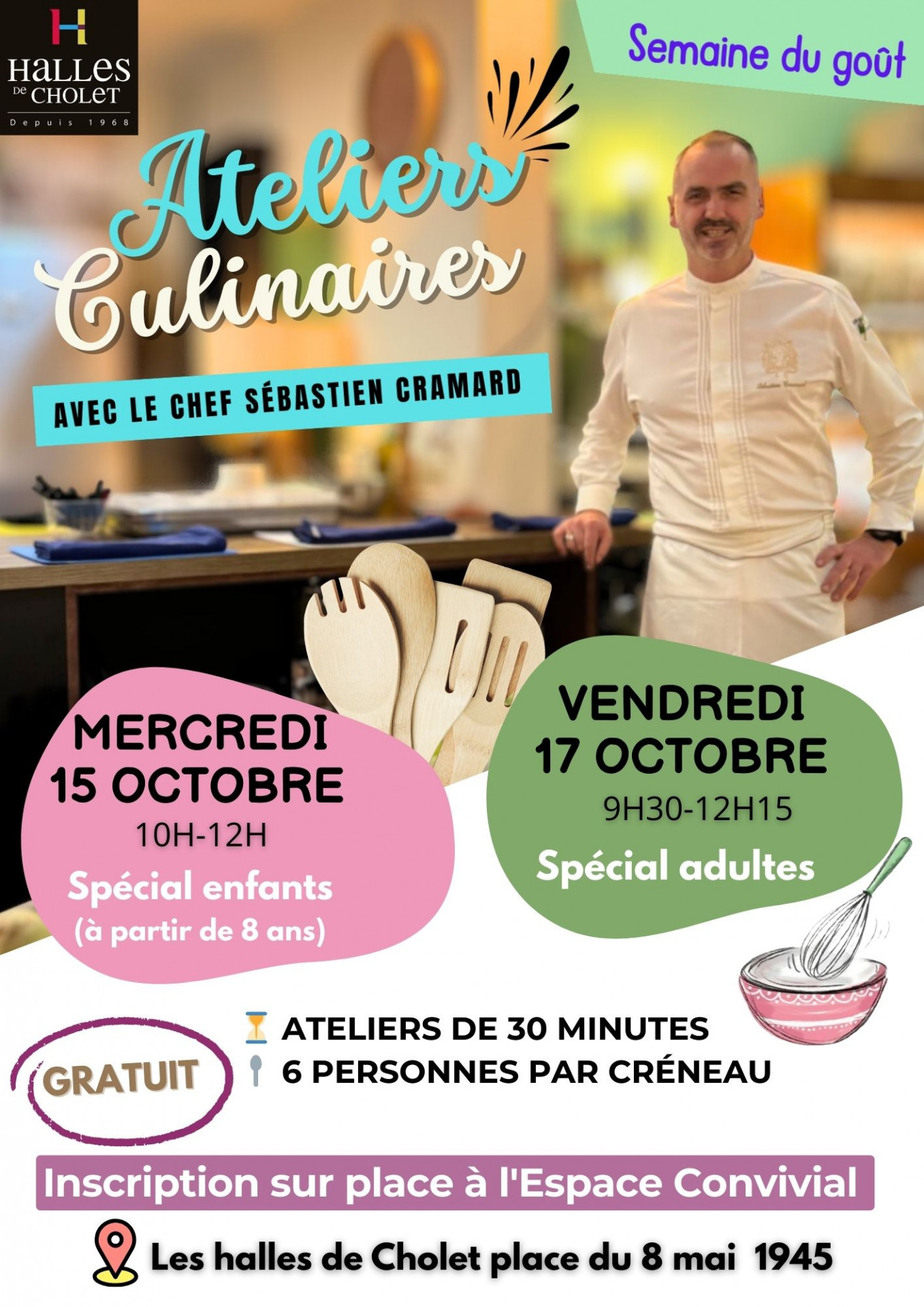 Ateliers culinaires avec le chef Sébastien Cramard