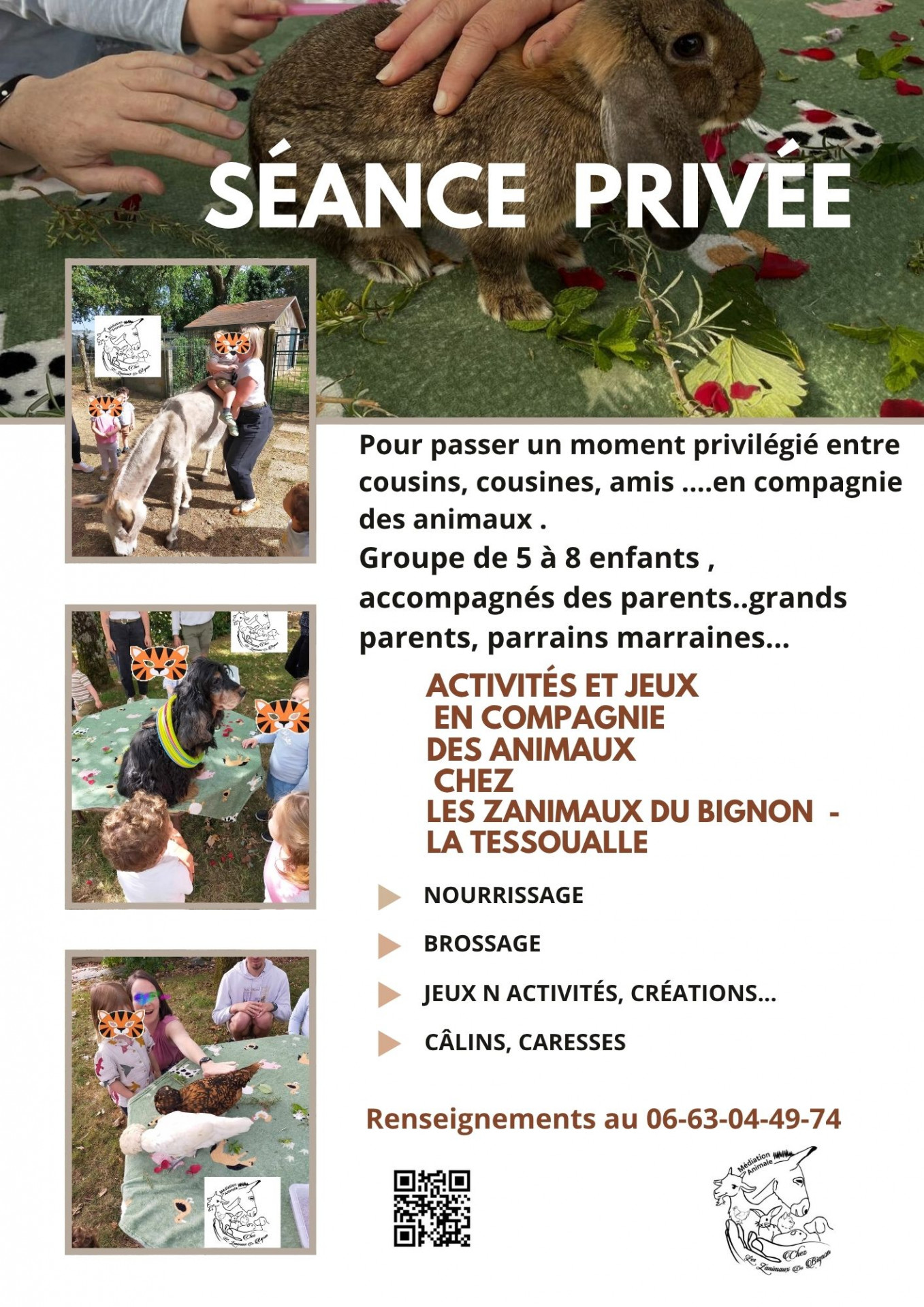Agenda manifestation La Tessoualle Ateliers en Famille avec les animaux