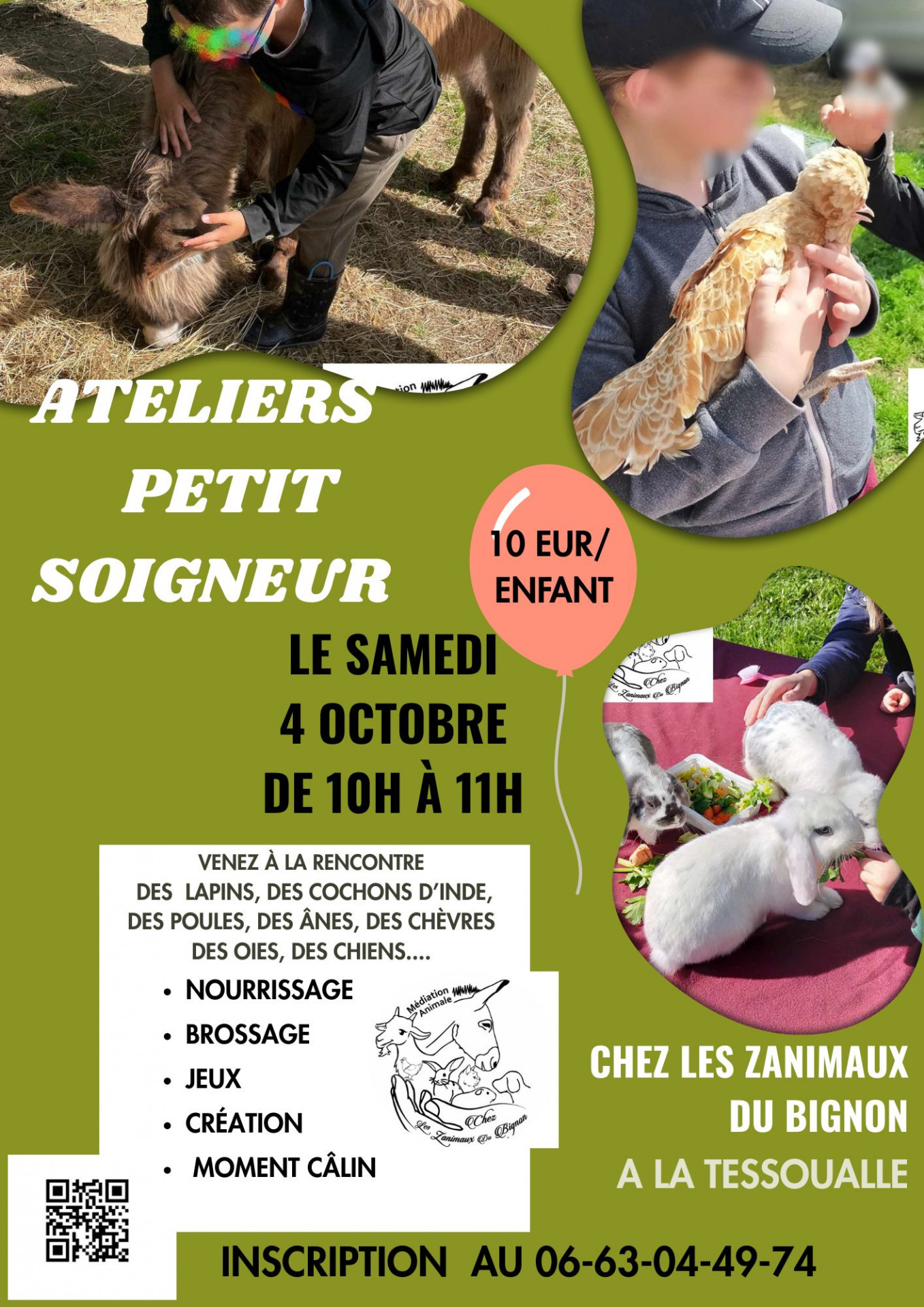 Ateliers petit soigneur du 4 octobre 2025