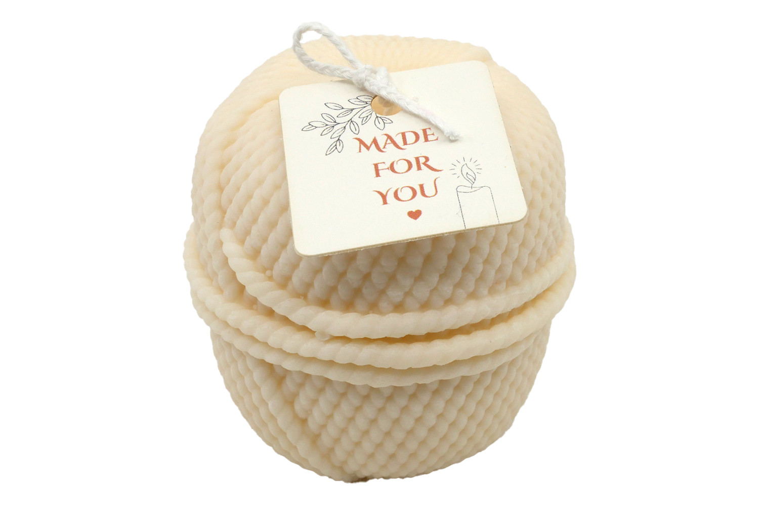 Bougie Parfumée - Pelote de coton - Blanc