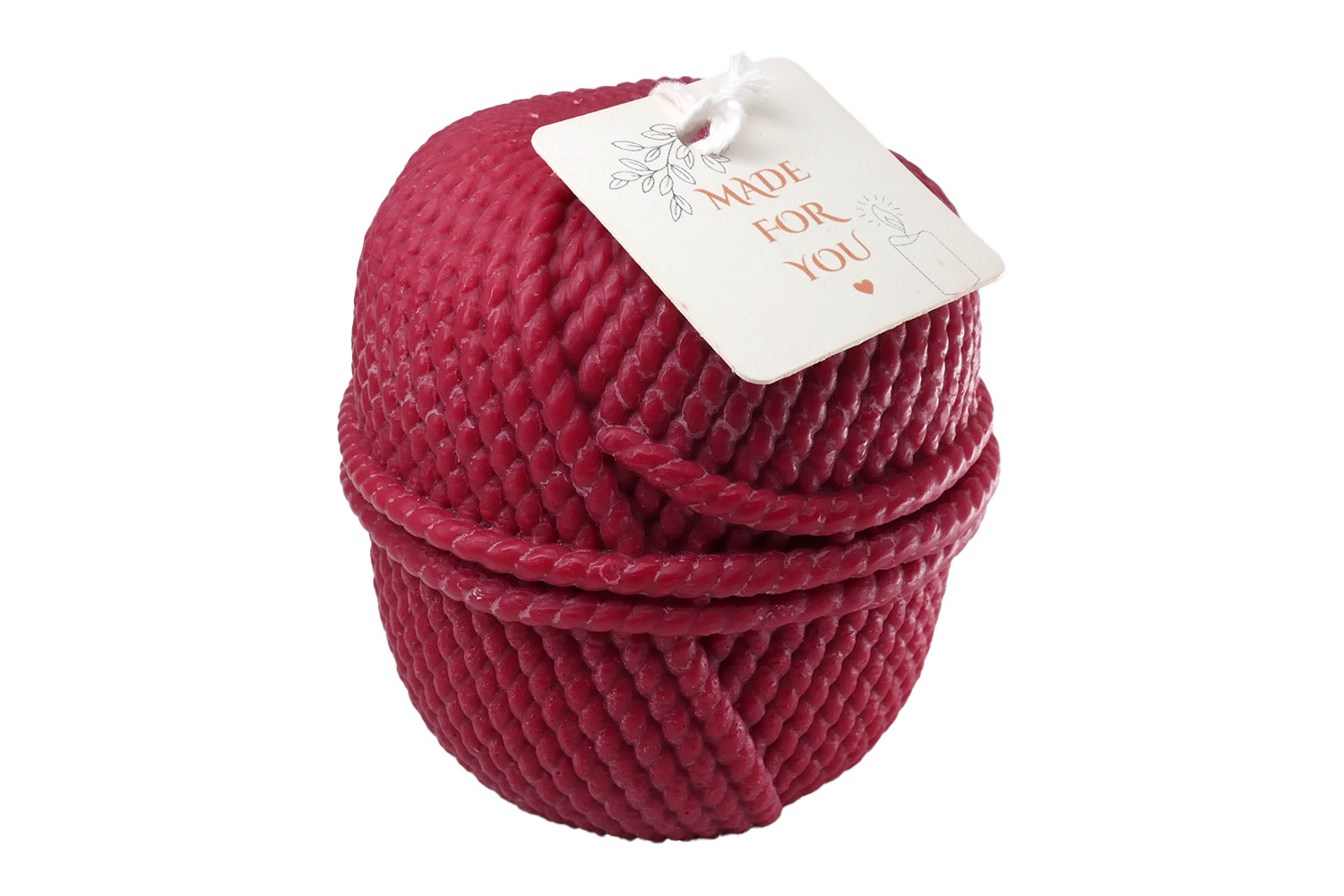 Bougie Parfumée - Pelote de coton - Rouge