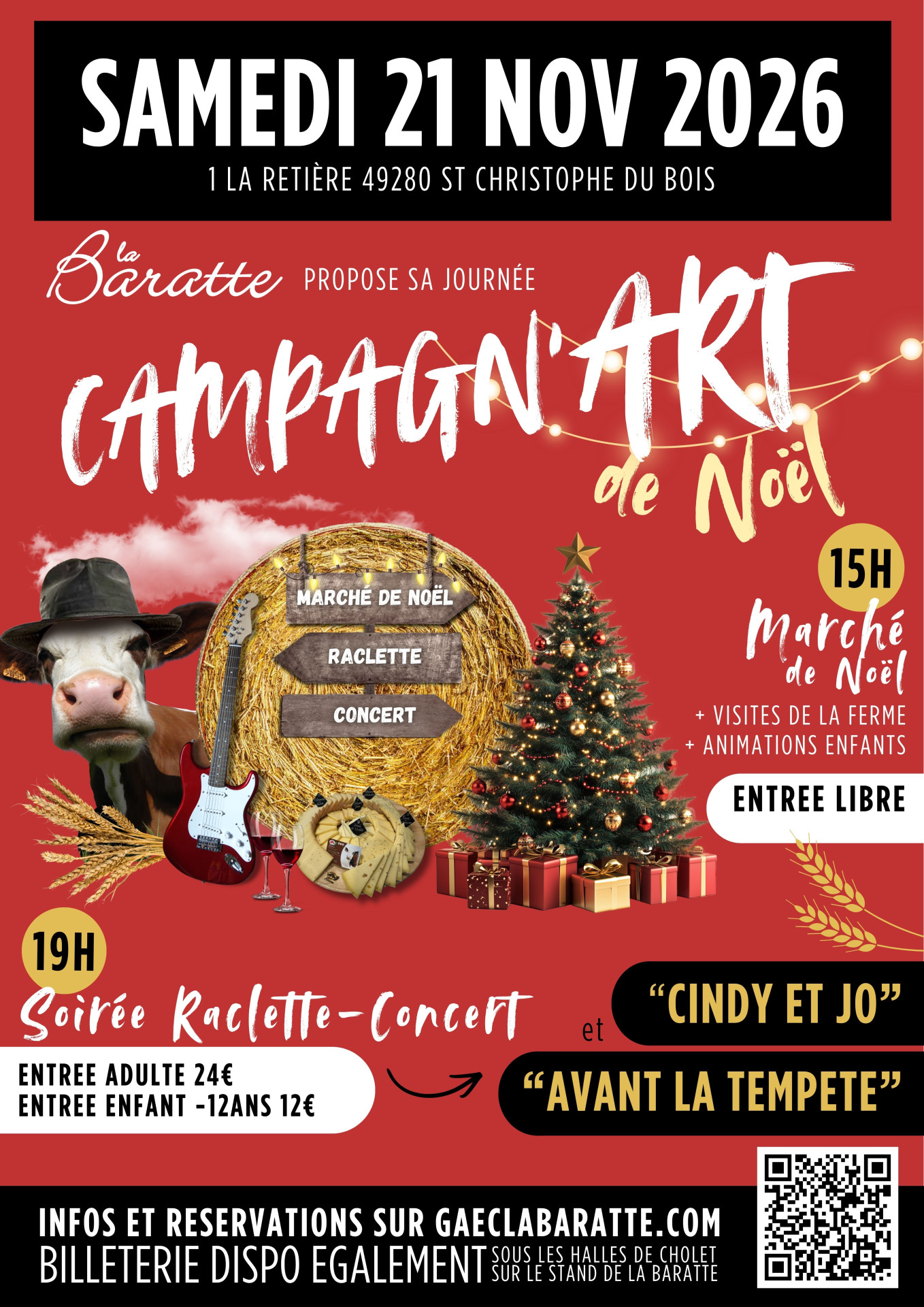 Marché de Noël et Soirée Raclette-Concert à la Ferme de la Baratte - © Guénaëlle VIGNERON / La Baratte Marché Noël Raclette Concert Ferme