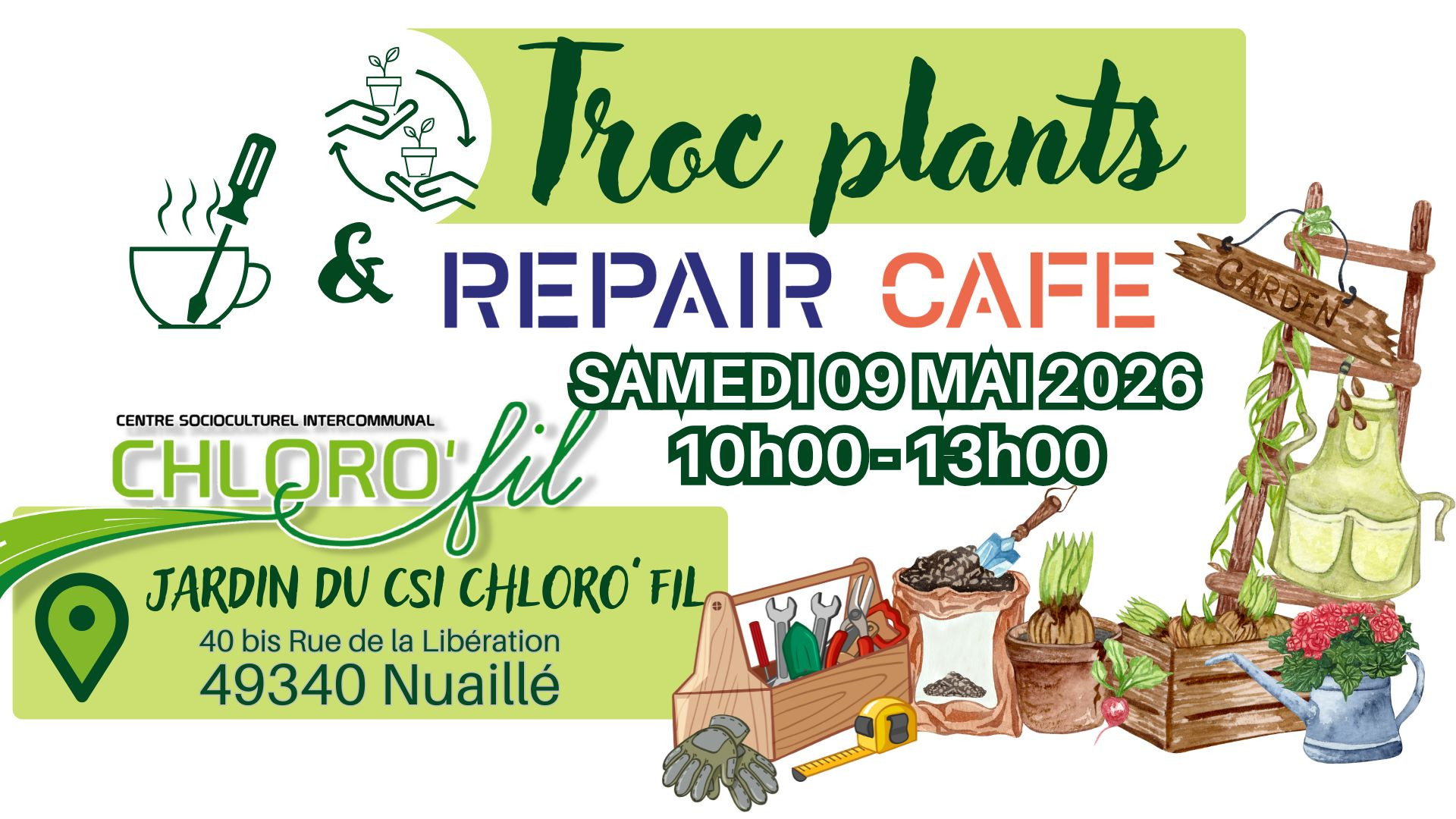 troc plants et repair café nuaillé CSI Chloro'Fil