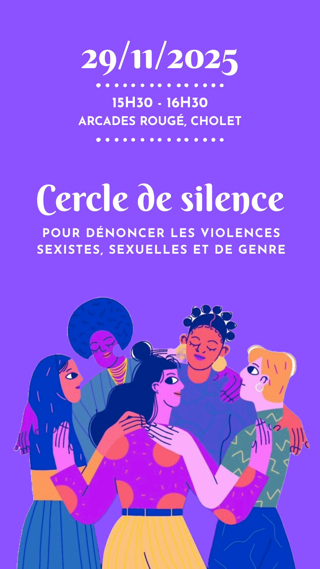 Cercle de silence pour dénoncer les violences sexistes, sexuelles et de genre