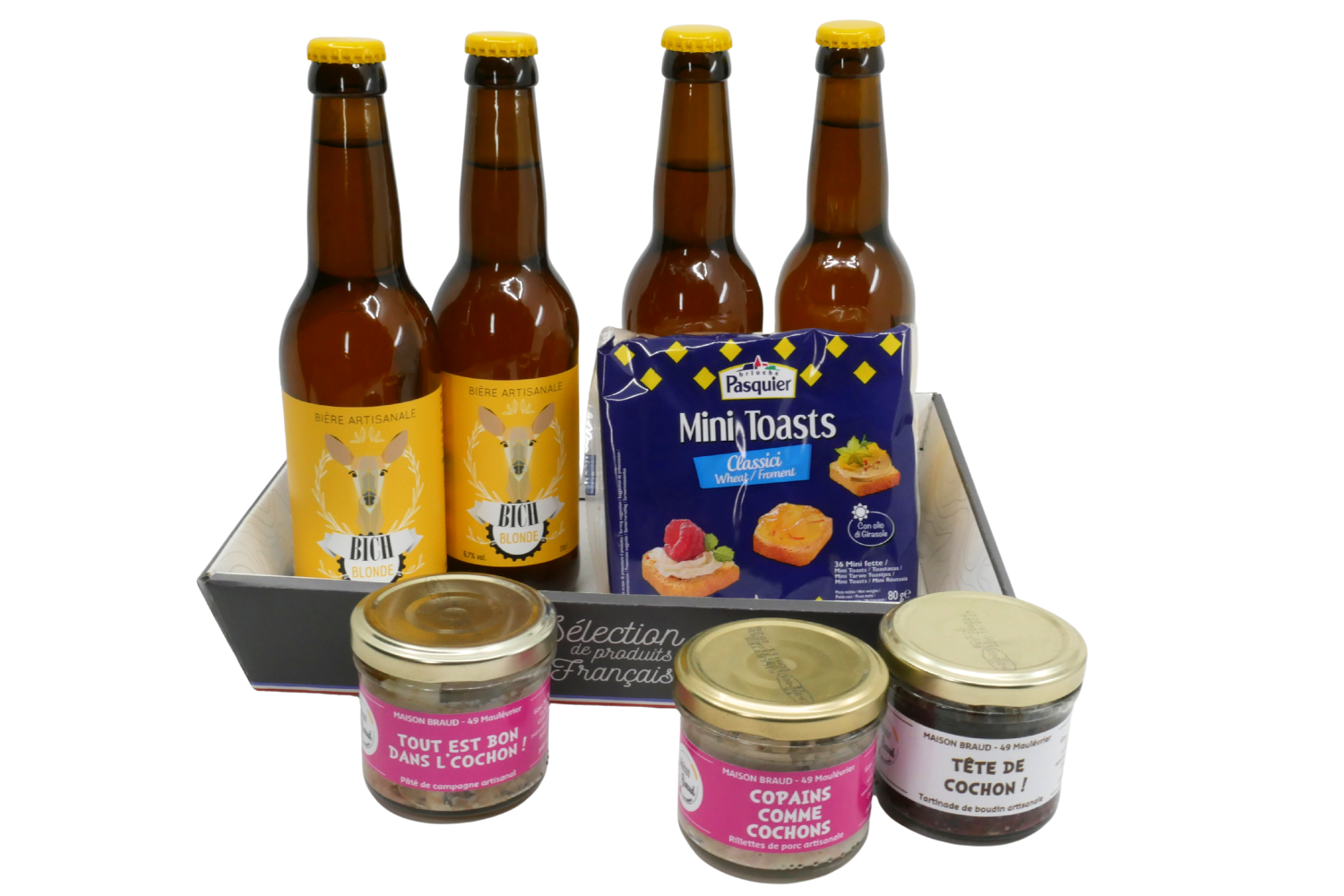Coffret Apéro - Copains Comme Cochon - © Rosalie LESUR Coffret Apéro - Copains Comme Cochon