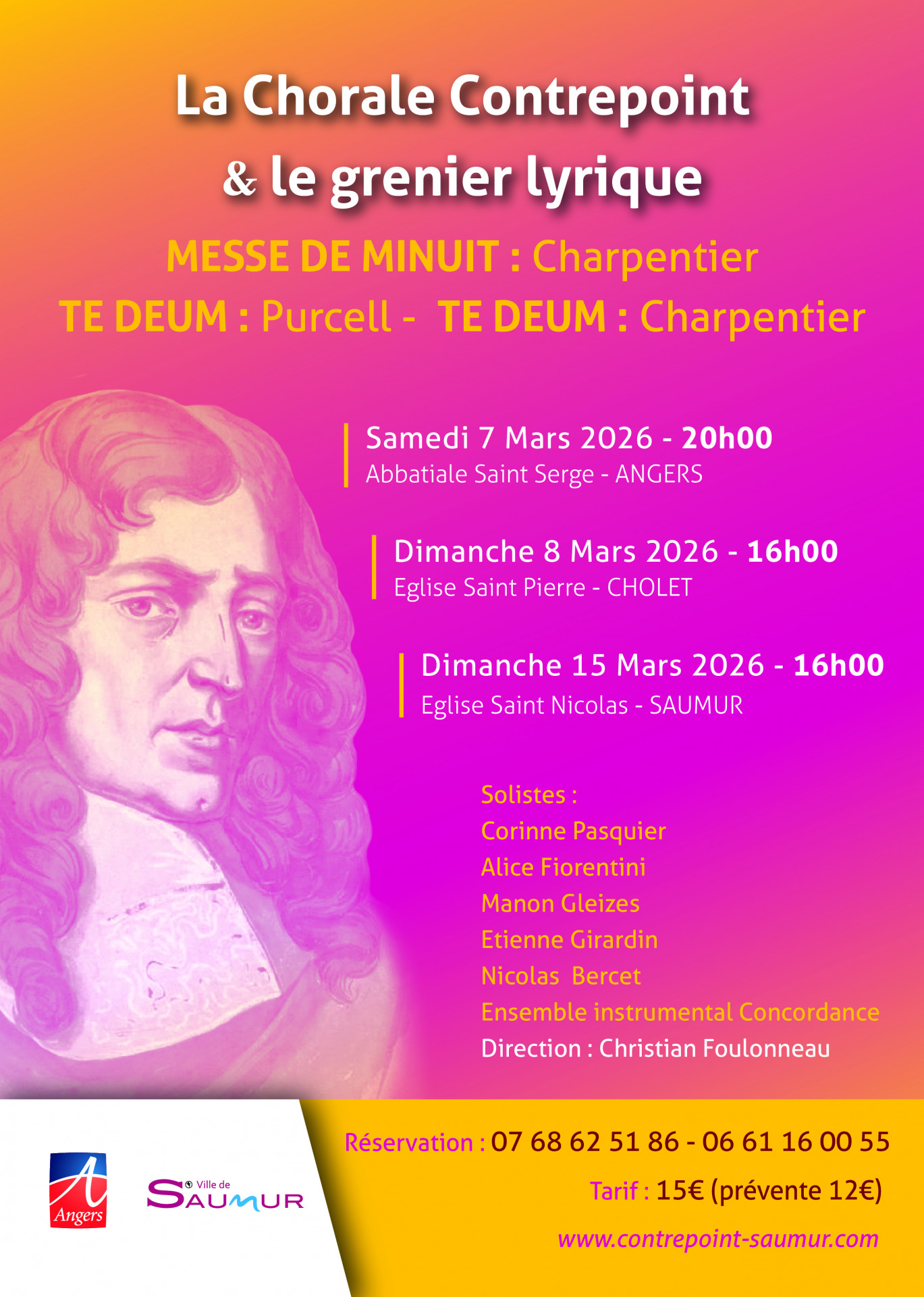 Concert Chorale Contrepoint Saumur et le grenier Lyrique D'Angers