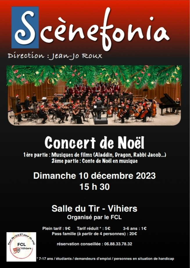 Concert Musique Film Conte Noël Orchestre Symphonique Vihiers