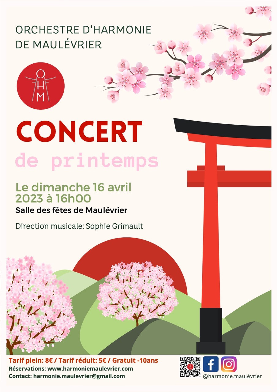 Agenda manifestation Concert de printemps Orchestre d'Harmonie de Maulévrier