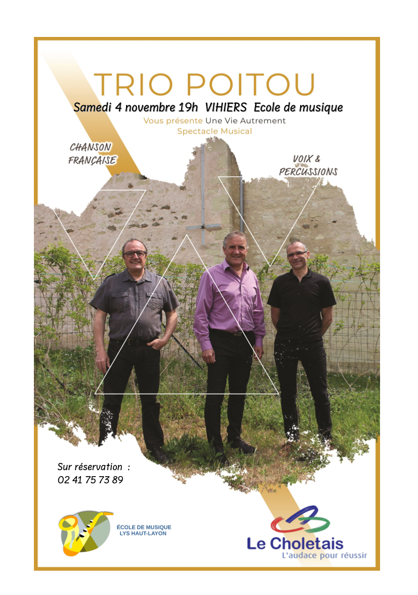 Concert du Trio Poitou Ecole de musique Vihiers
