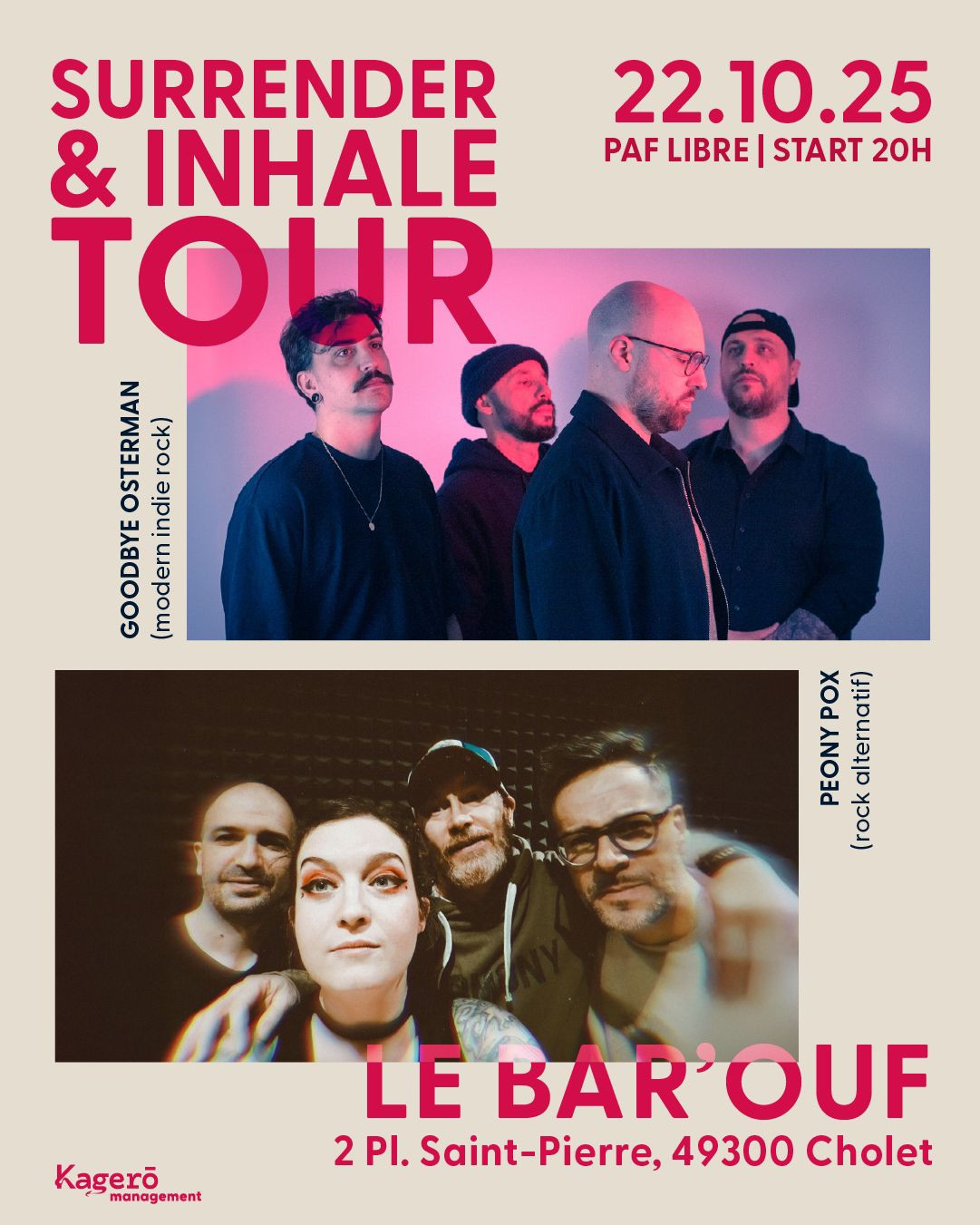 CONCERT GOODBYE OSTERMAN // PEONY POX au BAR'OUF