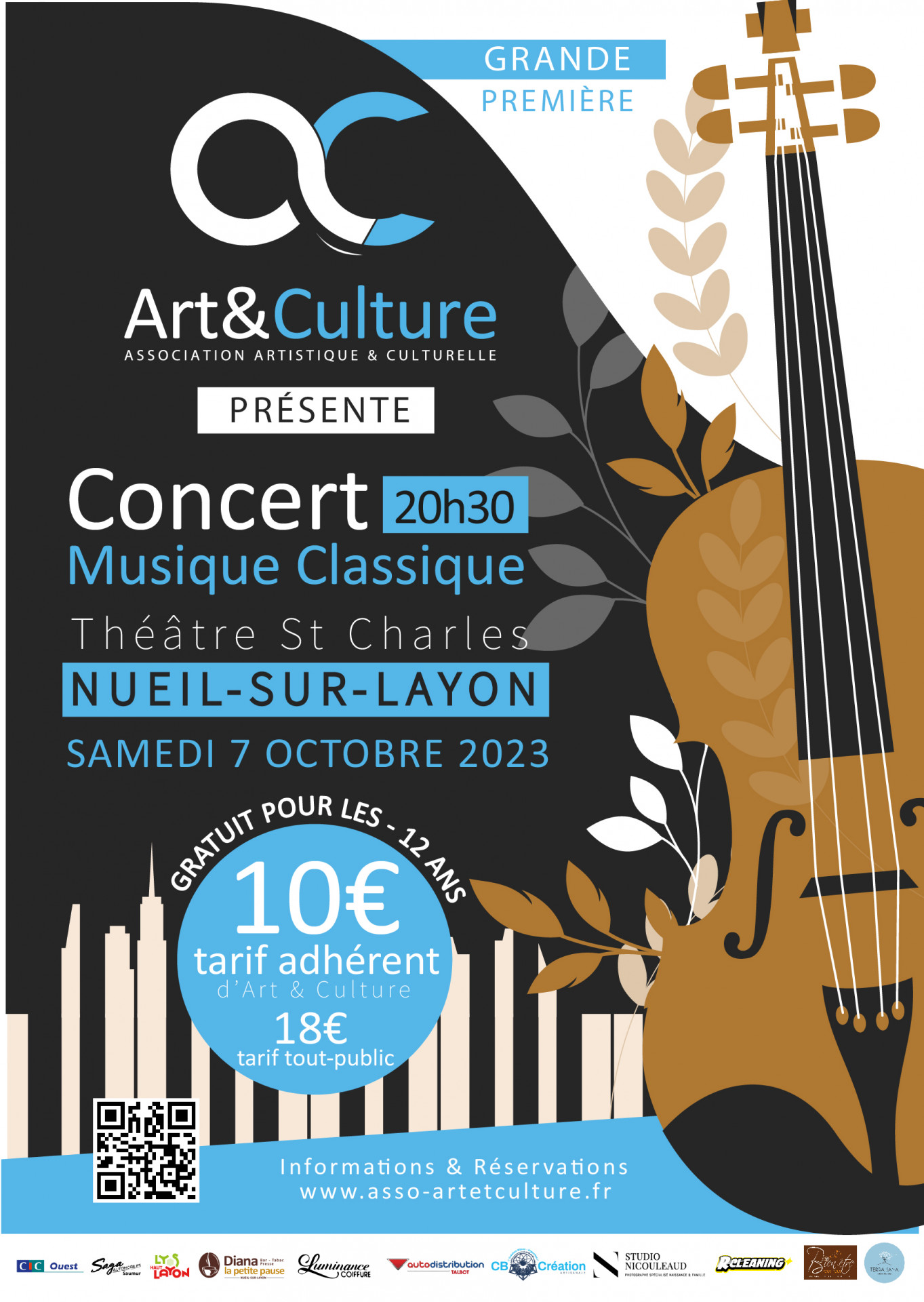 Concert Musique Classique au Thêatre de Nueil-sur-Layon