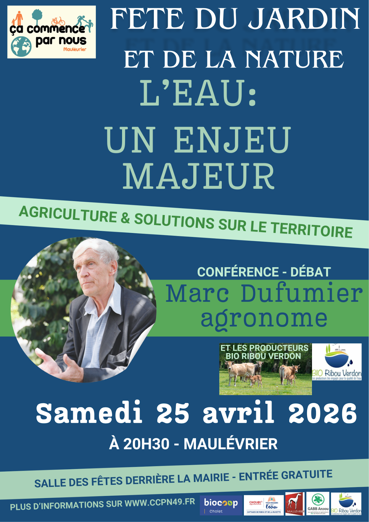 conférence M Dufumier 25 avril 2026 - © CCPN49 Agenda manifestation maulévrier conférence M Dufumier 25 avril 2026agriculture et solutions sur le territoire