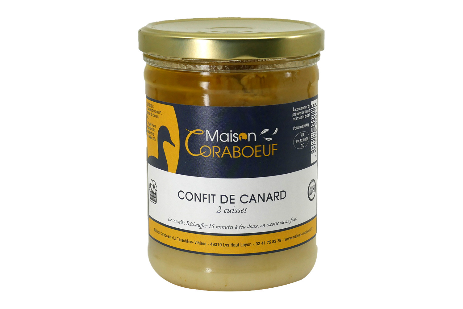 Confit de canard - 2 cuisses - 400g