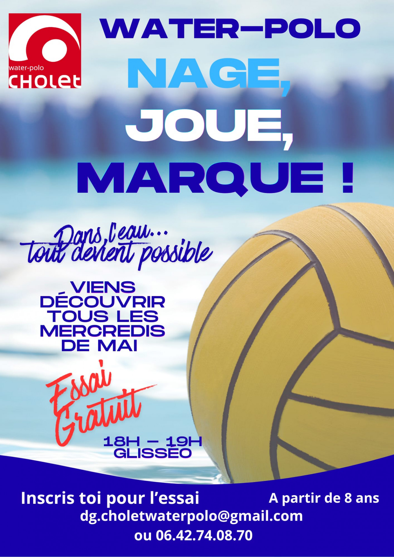 Essai Water-Polo 2026 - © Water-polo Agenda manifestation Cholet glisseo Essai Water-Polo 2026