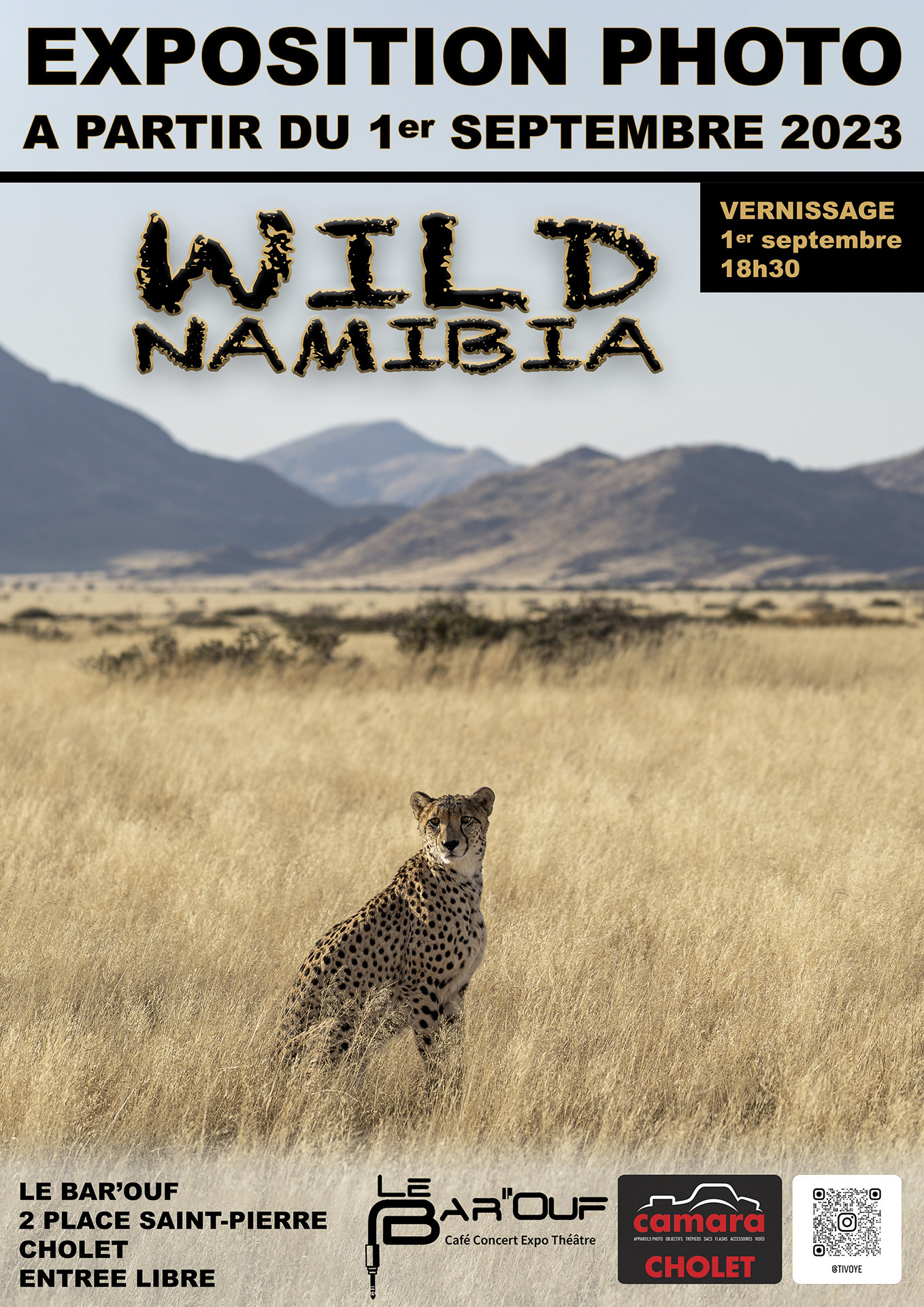 Agenda manifestation Exposition photo Wild Namibia Bar Oif Cholet 