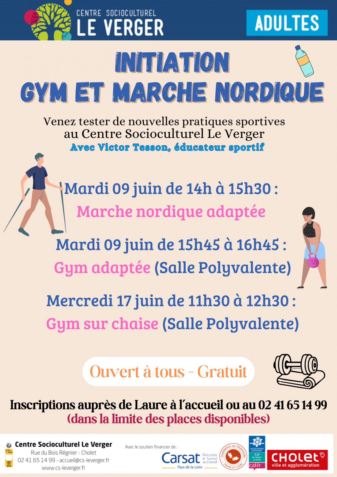 Initiation gym et marche nordique