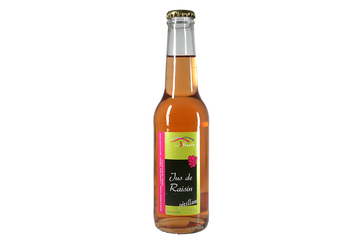 Jus de Raisin Pétillant - Domaine des Trois Monts