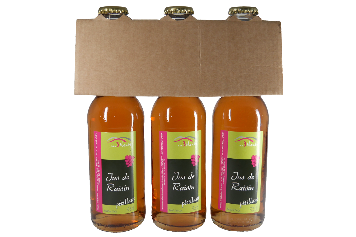 Jus de Raisin Pétillant - Domaine des Trois Monts