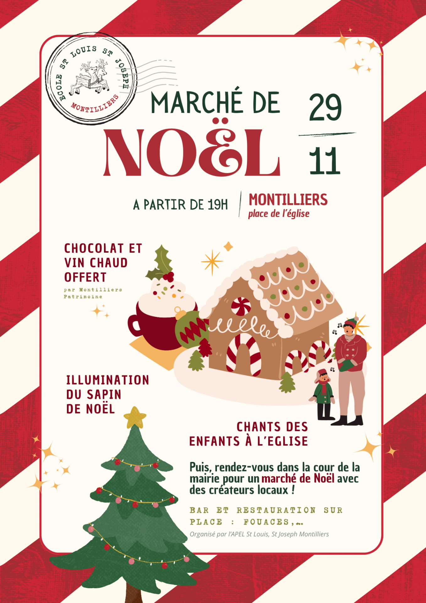 Agenda manifestation Marché de Noël 2024 Montilliers