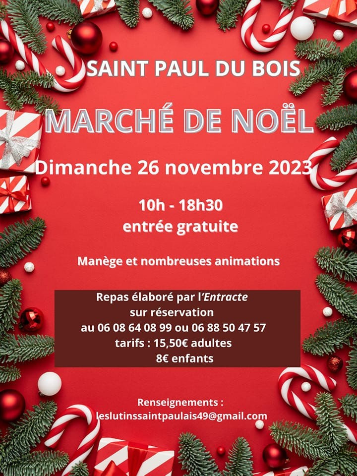 Animation Marché Noël Familles Manège Exposants Saint-Paul-du-Bois