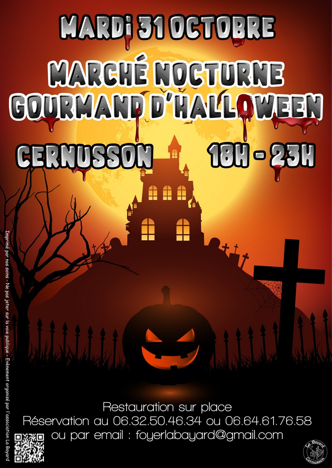 Marché Nocturne Halloween Gourmand Repas Produits Locaux Artisanat Déguisement Costume