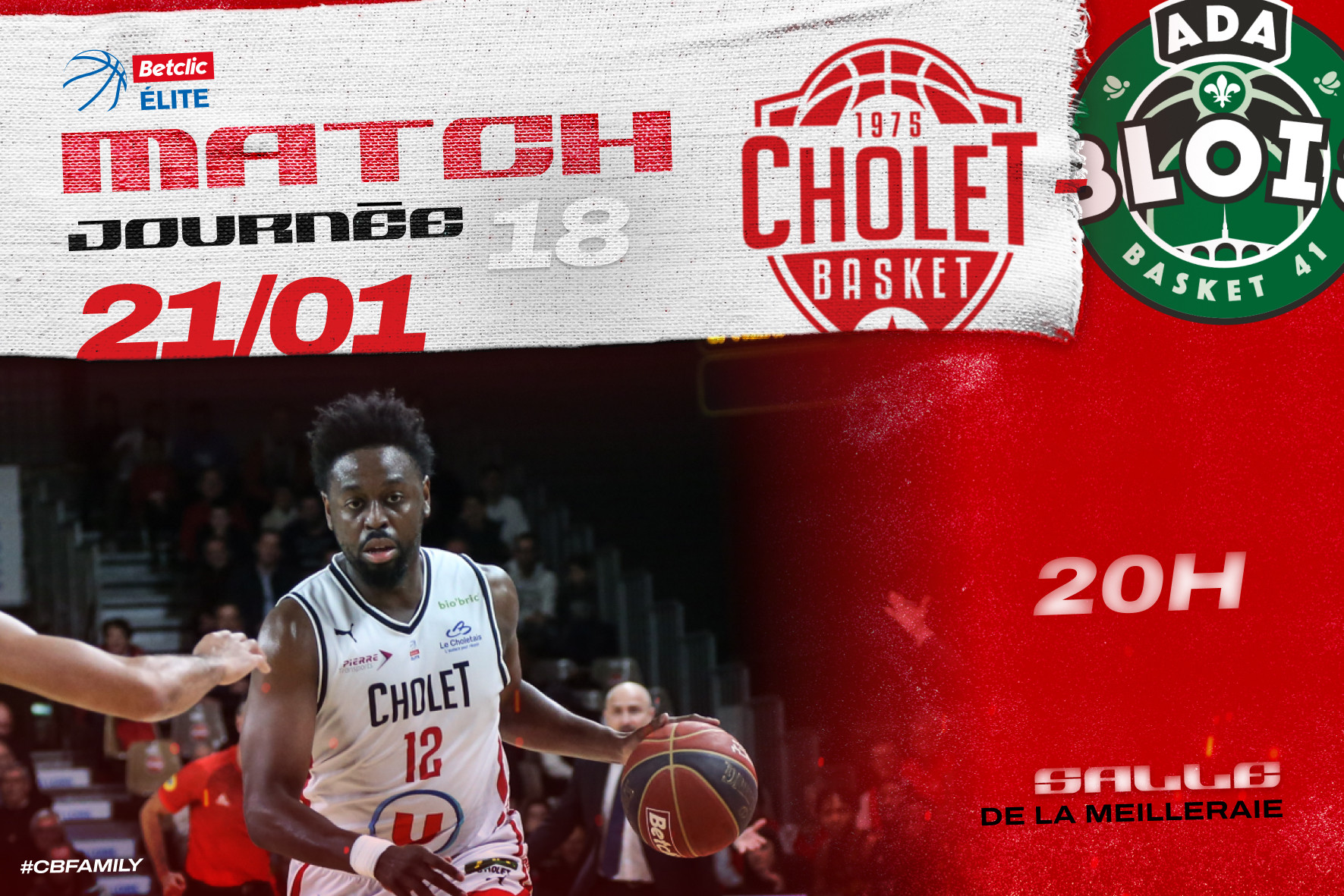 Agenda fêtes manifestation Match Cholet Basket vs Blois