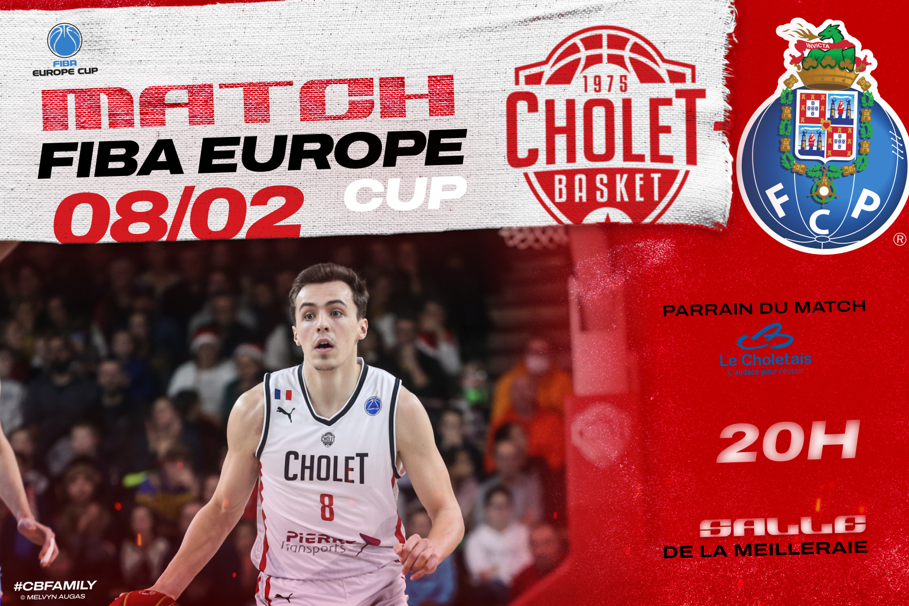 Agenda manifestation Match Cholet Basket vs Porto