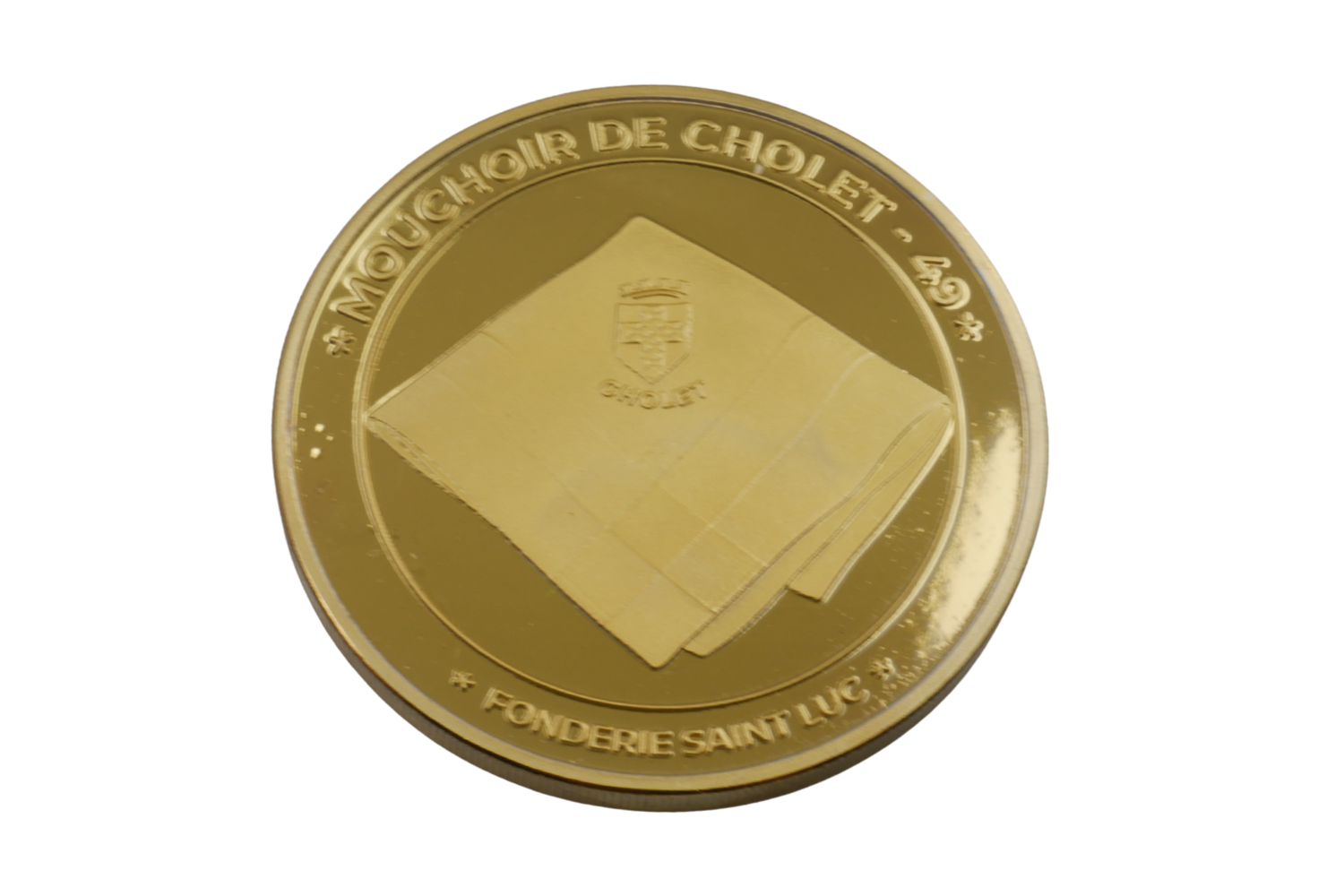 Médaille souvenir de Cholet - Mouchoir - © Rosalie LESUR Médaille souvenir de Cholet - Mouchoir