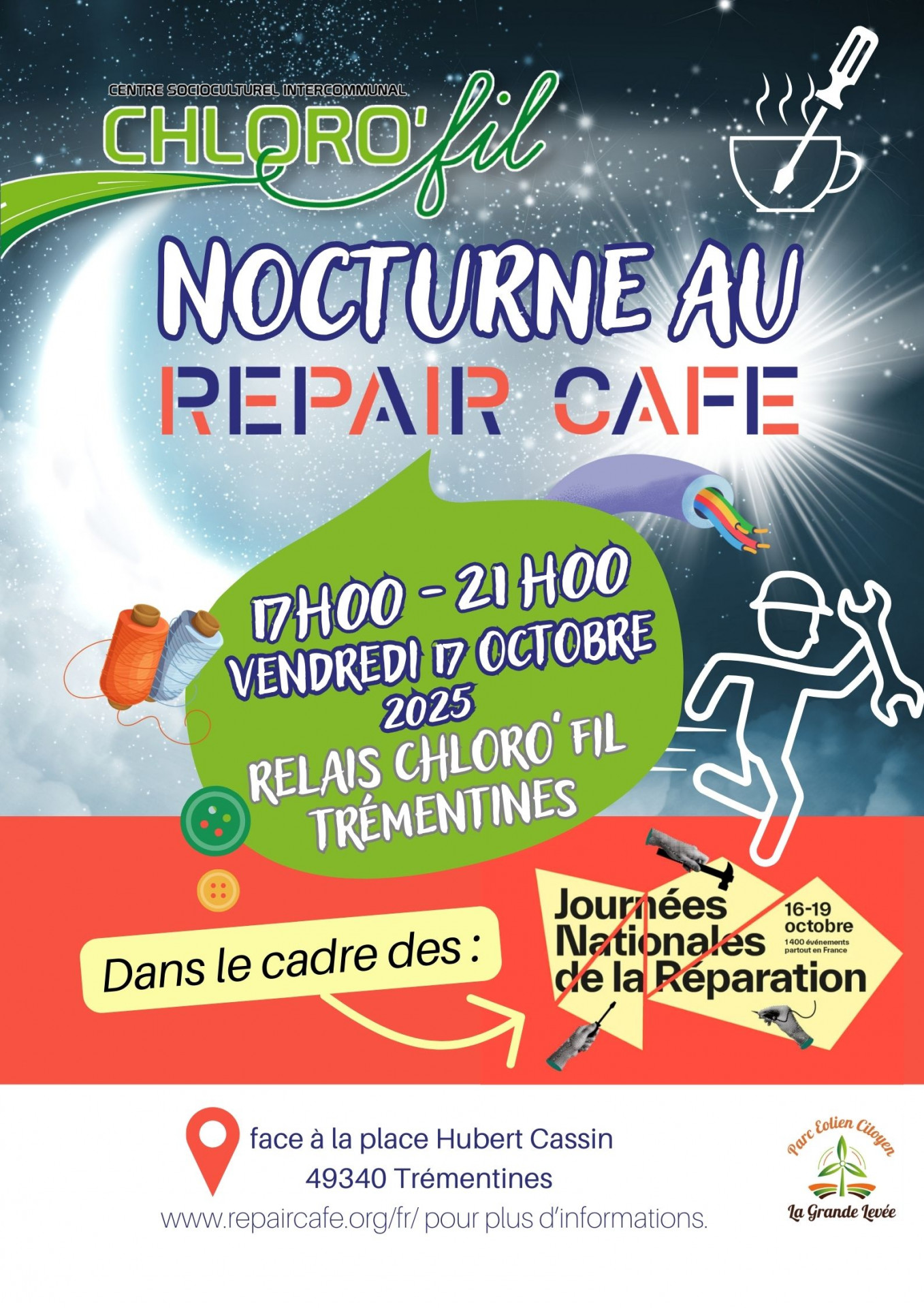 Nocturne au Repair Café Trémentines