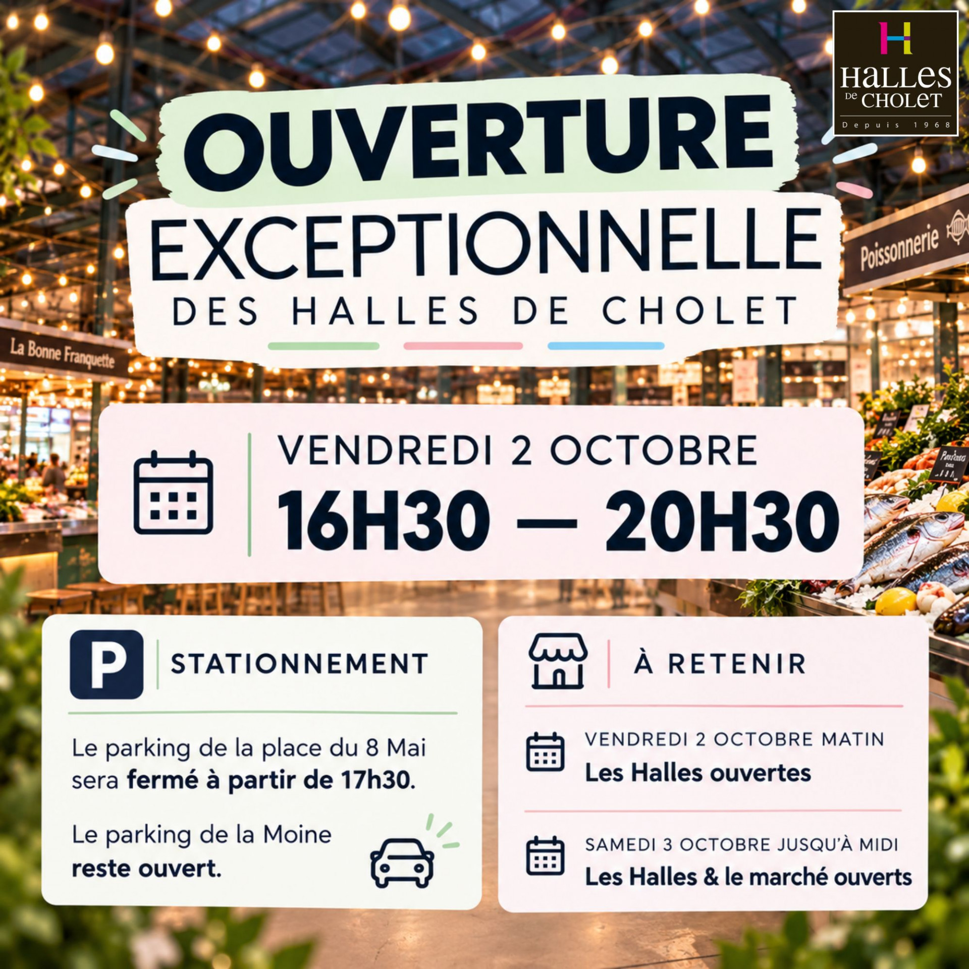 Nocturne des halles de Cholet - © Les Halles de Cholet Nocturne des halles de Cholet