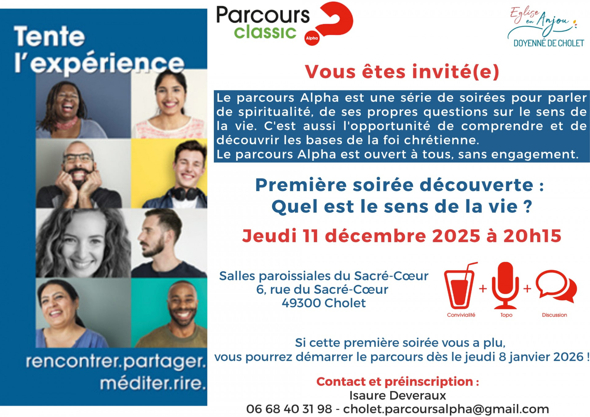 Agenda manifestation Cholet Parcours Alpha 