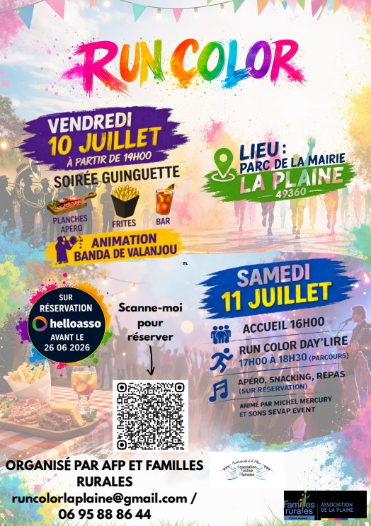 Run color 2026 la Plaine agenda manifestation
