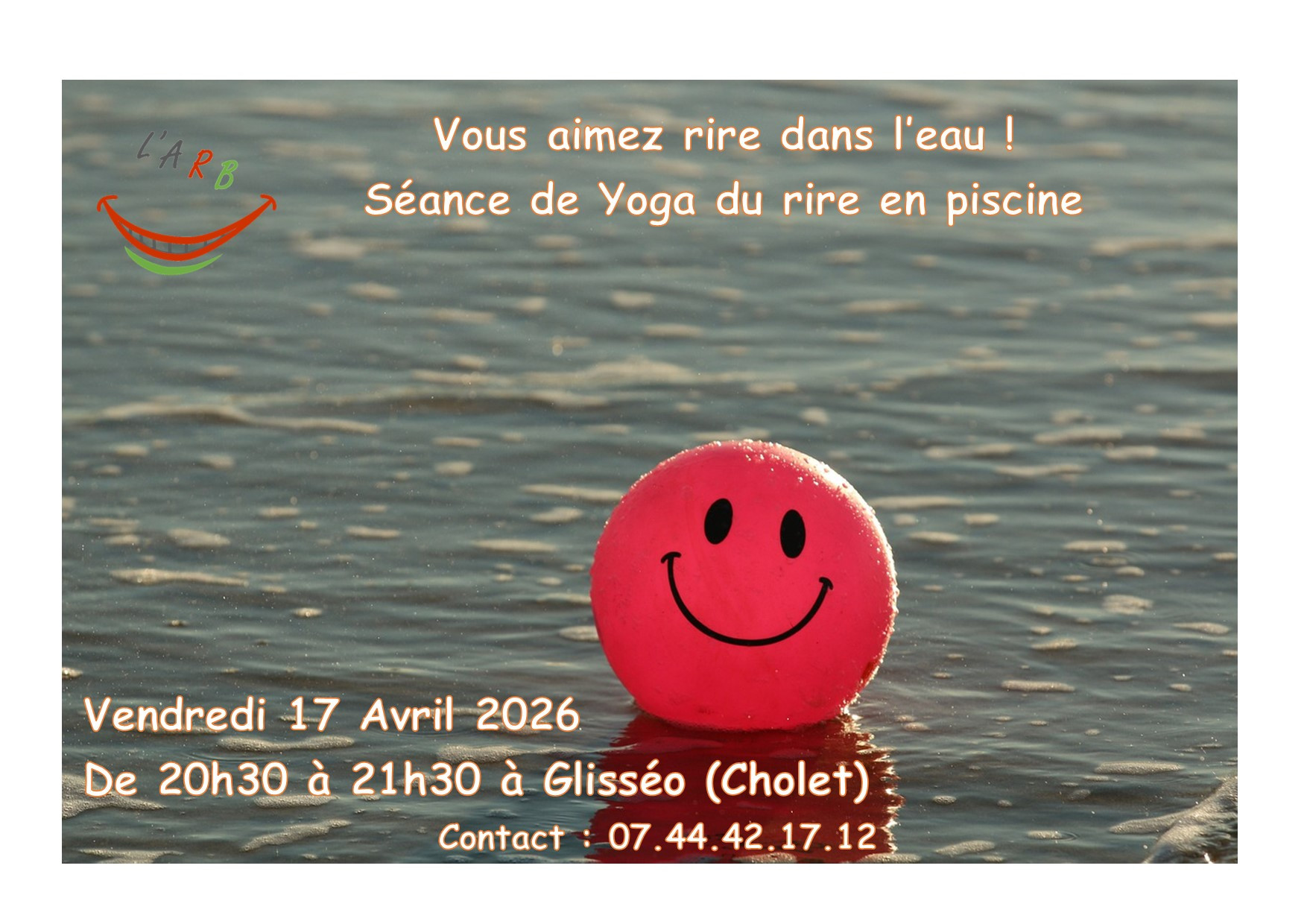 Séance de Yoga du rire en piscine à Glisséo