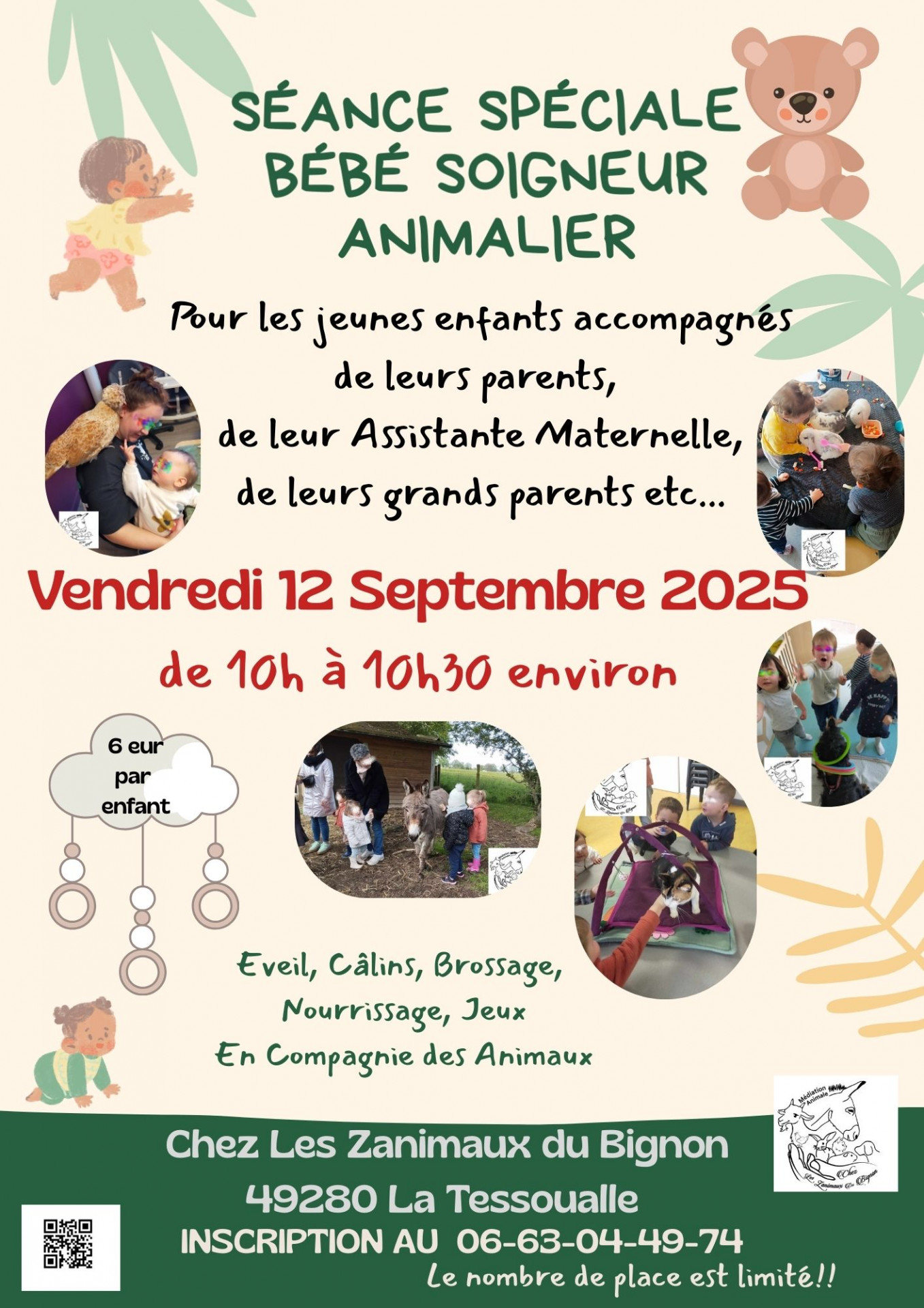 Séance Spéciale Bébé Soigneur animalier