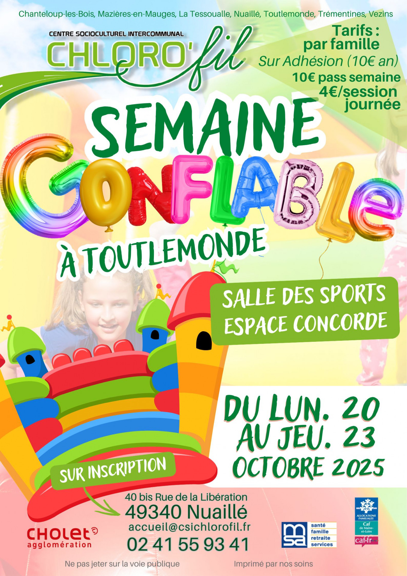 Semaine Gonflable à Toutlemonde