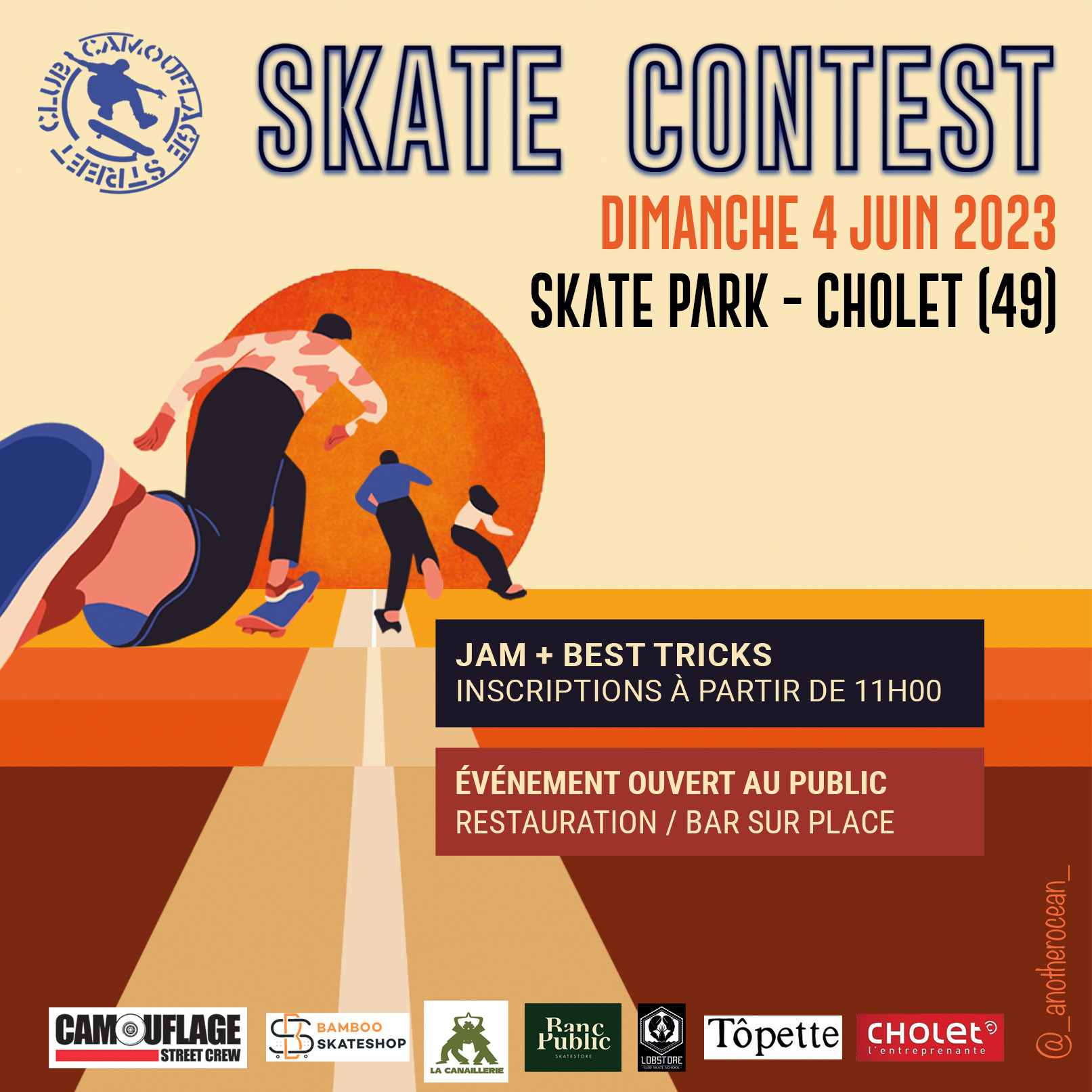 Agenda manifestation Skate Contest Cholet