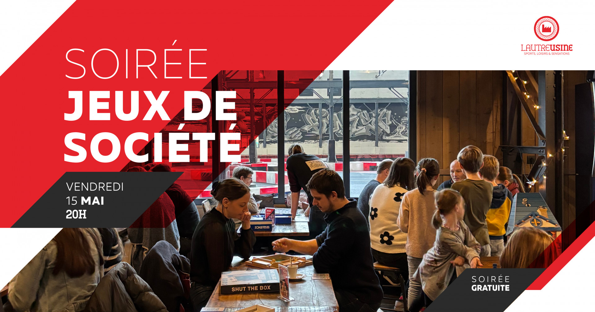 Soirée jeux de société à l'Autre Usine